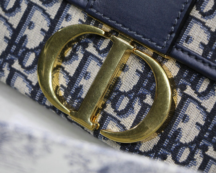 Dior Oblique Jacquard 30 Montaigne Box Bag Blue M9032