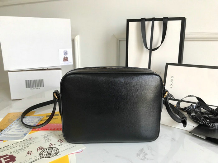 Gucci Horsebit 1955 Leather Small Shoulder Bag Black 645454