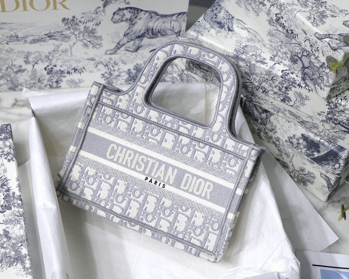 Dior Mini Book Tote Grey M1286