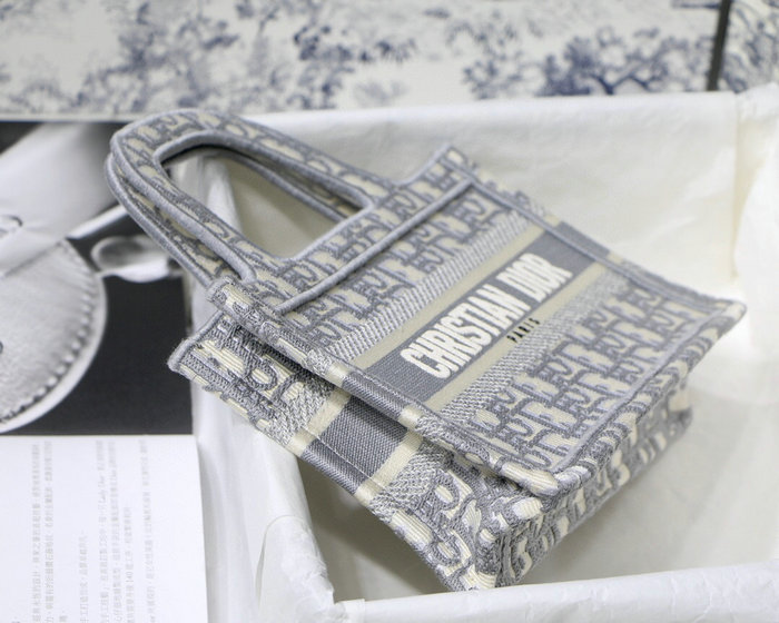 Dior Mini Book Tote Grey M1286