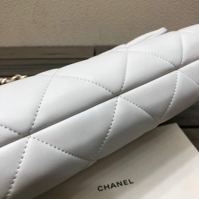 Chanel Lambskin Flap Bag White AS2300