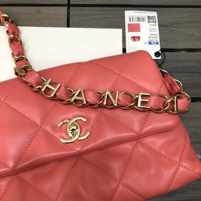 Chanel Lambskin Small Flap Bag Coral AS2299