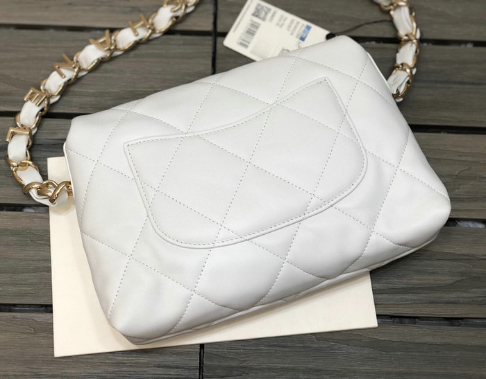 Chanel Lambskin Small Flap Bag White AS2299