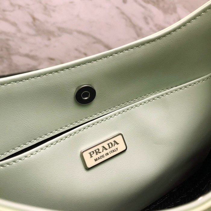 Prada Cleo Brushed Leather Shoulder Bag Light Green 1BC499