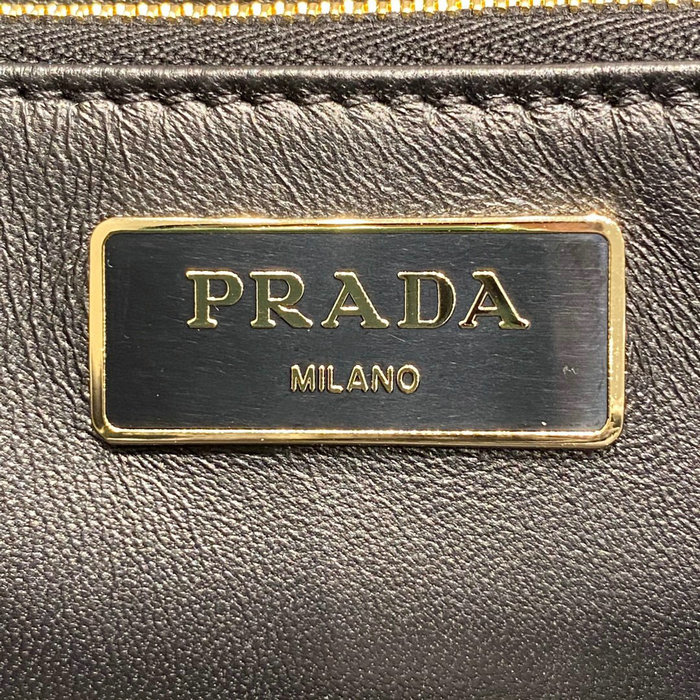 Prada System Nappa Leather Patchwork Bag Black 1BD291