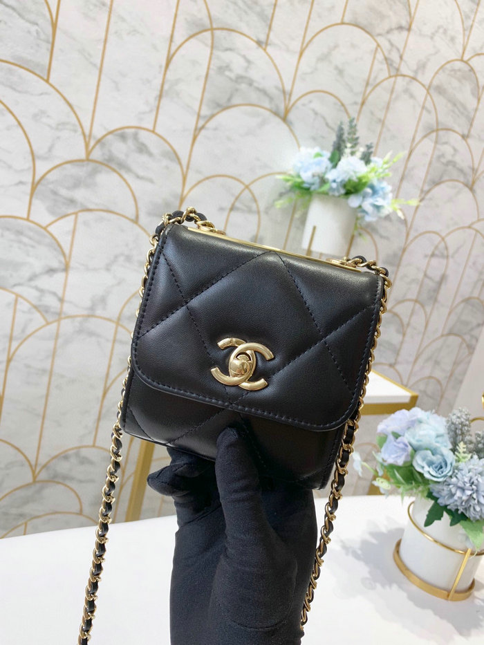 Chanel Lambskin Mini Chanel Wallet Black AP80983