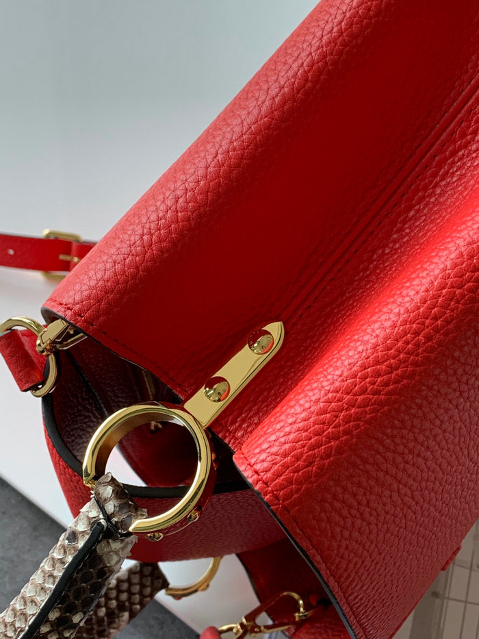 Louis Vuitton Capucines BB Red and Coffee M97980