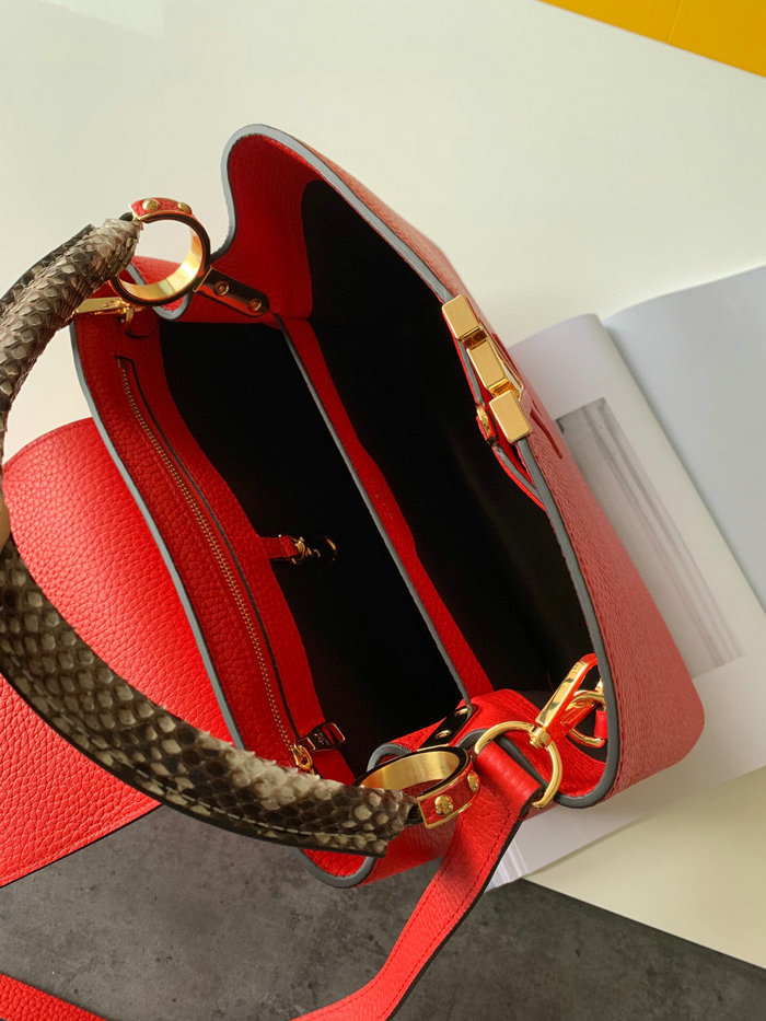 Louis Vuitton Capucines BB Red and Coffee M97980