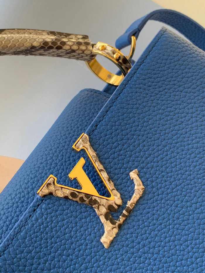 Louis Vuitton Taurillon Leather Capucines BB Blue M97980