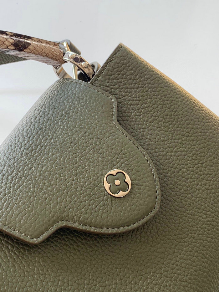 Louis Vuitton Taurillon Leather Capucines BB Green M97980