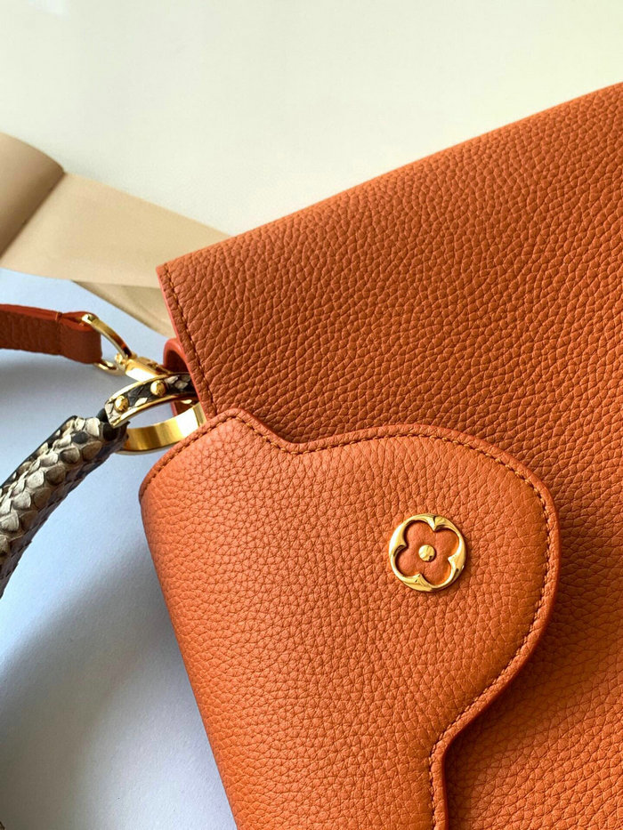 Louis Vuitton Taurillon Leather Capucines BB Orange M97980