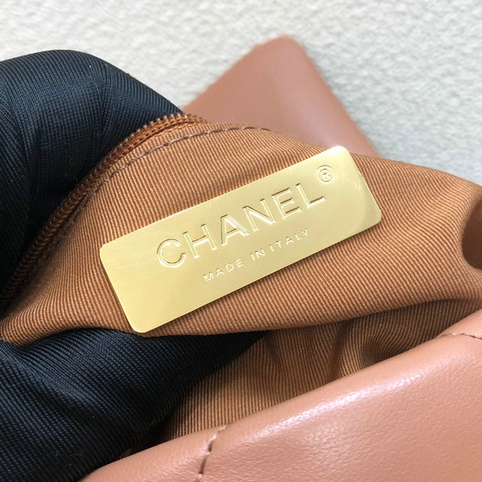 Chanel 19 Lambskin Flap Bag Camel AS1160