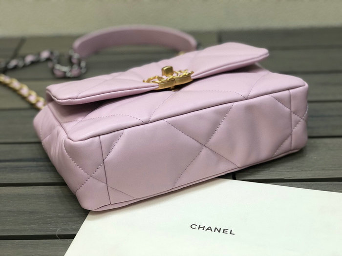 Chanel 19 Lambskin Flap Bag Pink AS1160