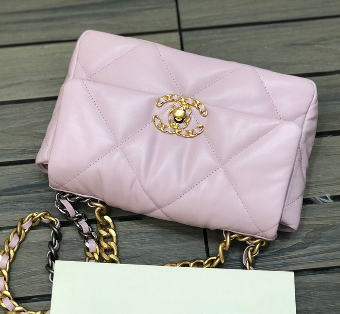 Chanel 19 Lambskin Flap Bag Pink AS1160