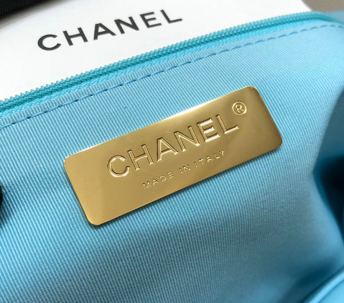 Chanel 19 Lambskin Large Flap Bag Light Blue AS1161