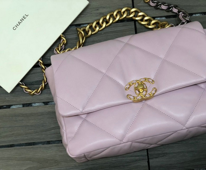 Chanel 19 Lambskin Large Flap Bag Pink AS1161