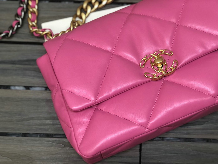 Chanel 19 Lambskin Large Flap Bag Rose AS1161