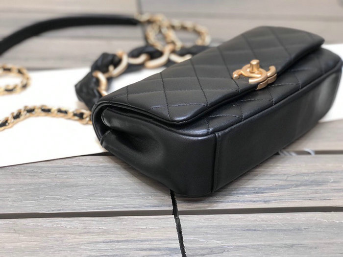 Chanel Lambskin Flap Bag Black AS2388