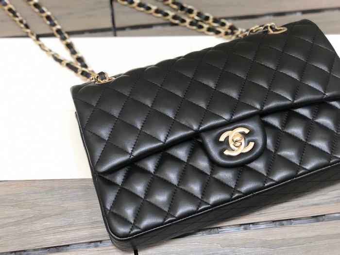 Classic Chanel Lambskin Medium Flap Bag Black CF1112