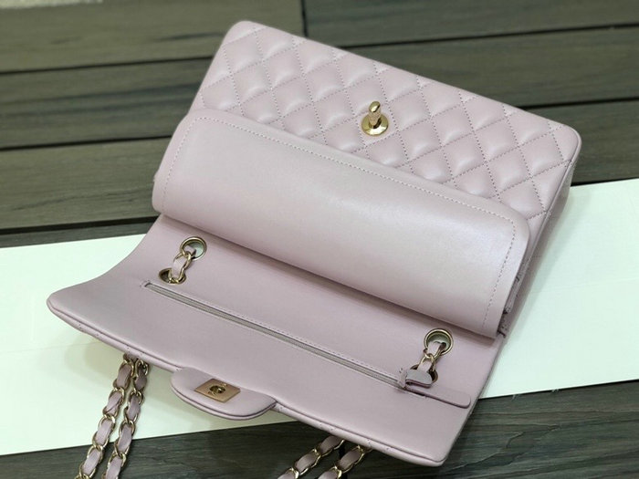 Classic Chanel Lambskin Medium Flap Bag Pink CF1112