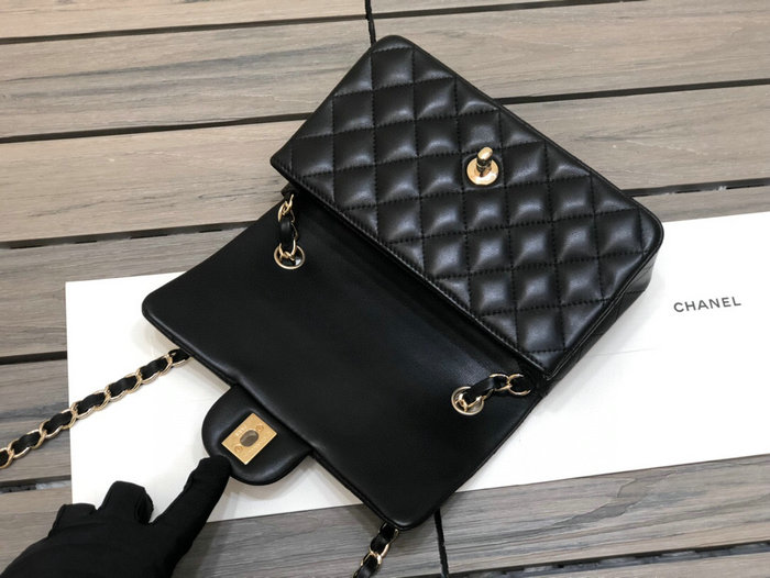 Classic Chanel Lambskin Small Flap Bag Black CF1116