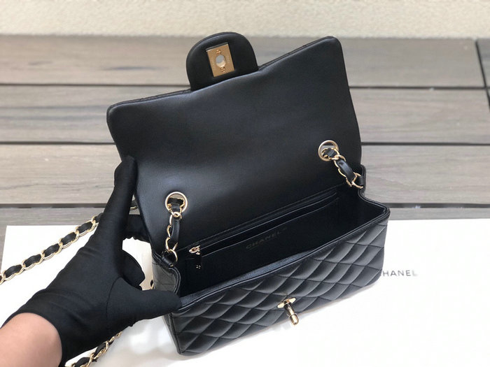 Classic Chanel Lambskin Small Flap Bag Black CF1116