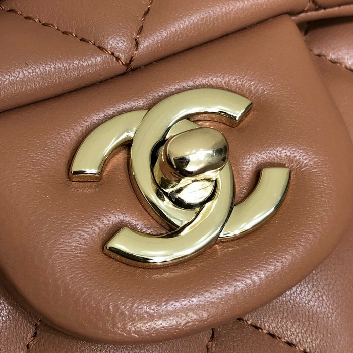 Classic Chanel Lambskin Small Flap Bag Camel CF1116