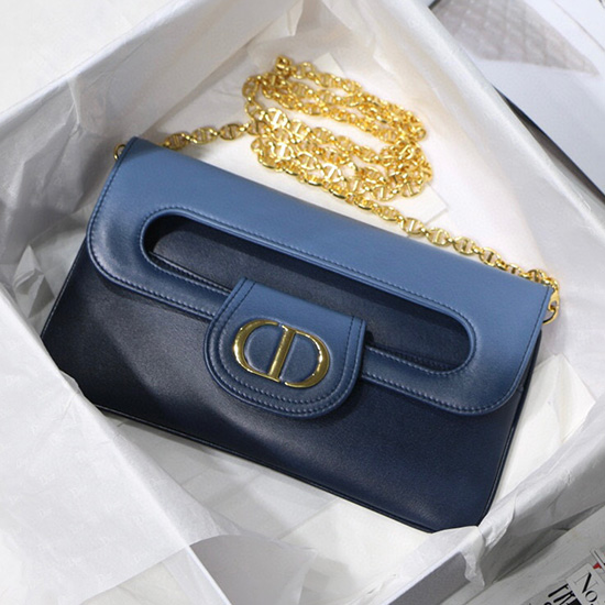 Dior Medium Diordouble Bag Deep Blue M8018