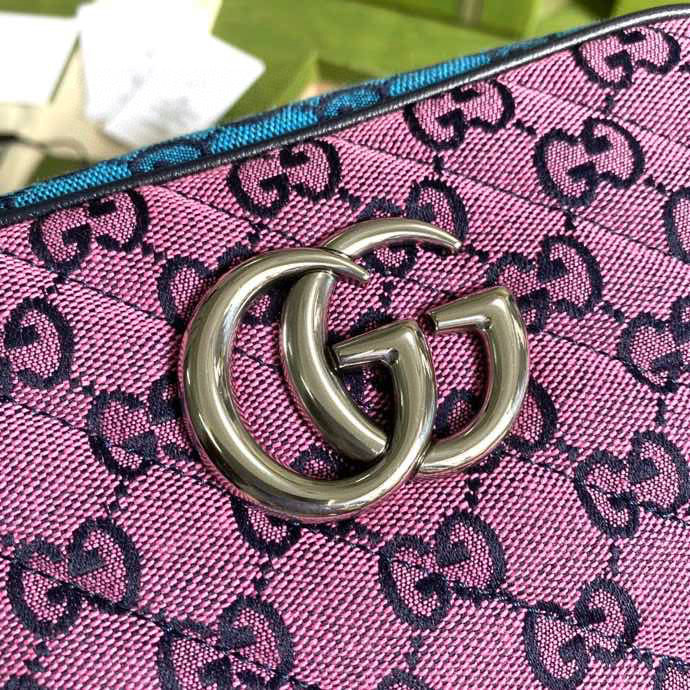 Gucci GG Marmont Multicolor Small Shoulder Bag Pink 447632