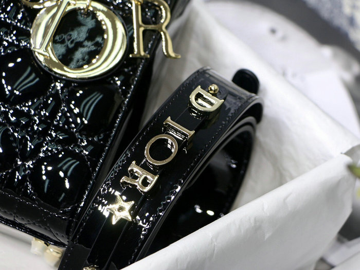 My Lady Dior Patent Bag Black M8001