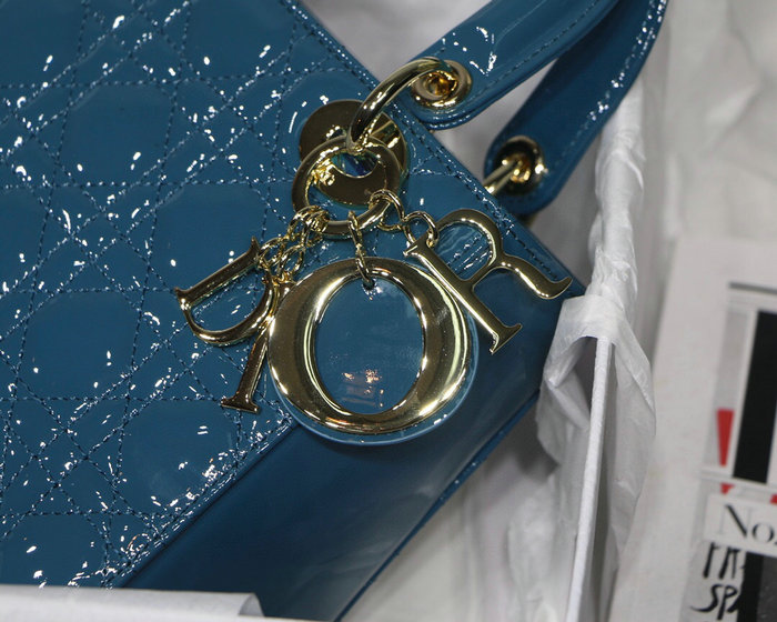 My Lady Dior Patent Bag Blue M8001