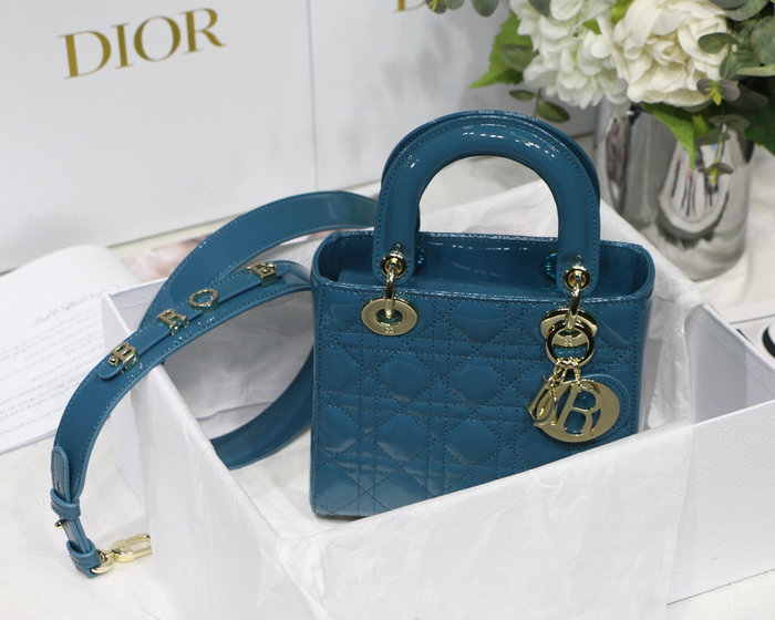 My Lady Dior Patent Bag Blue M8001