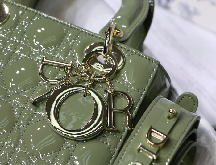 My Lady Dior Patent Bag Green M8001