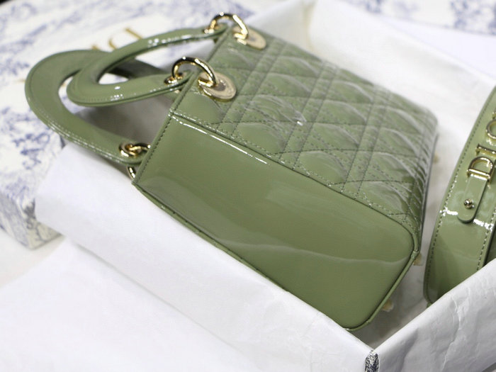 My Lady Dior Patent Bag Green M8001