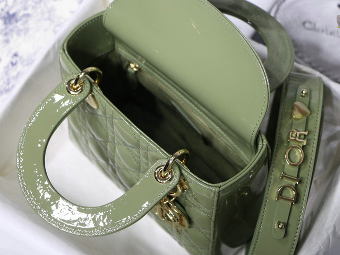 My Lady Dior Patent Bag Green M8001