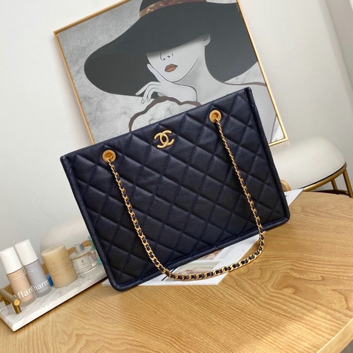 Chanel LARGE SHOPPING BAG Blue AS2360