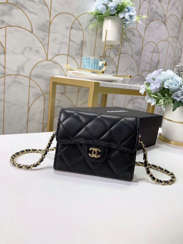 Chanel Lambskin Mini Chain Wallet AP81465