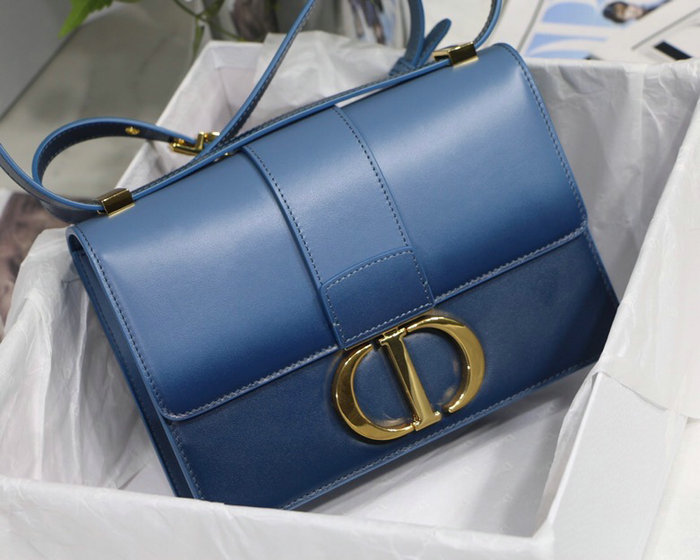 Dior 30 Montaigne Calfskin Bag Blue M90301