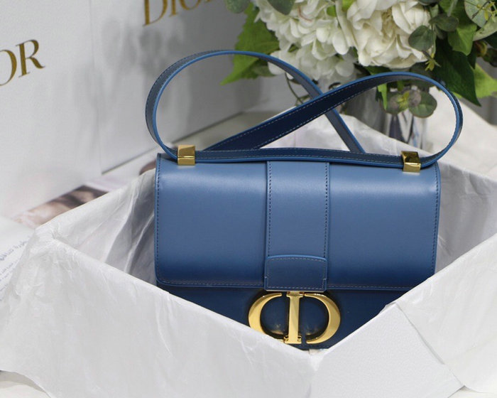 Dior 30 Montaigne Calfskin Bag Blue M90301