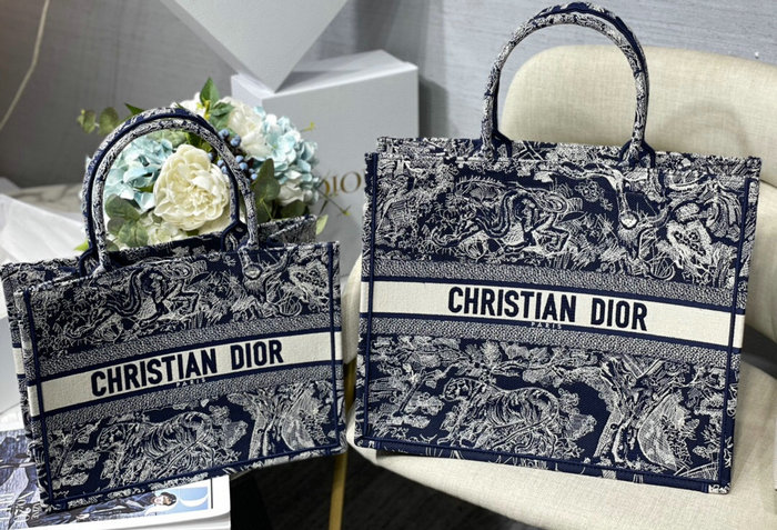 Dior Embroidered Canvas Book Tote M128664