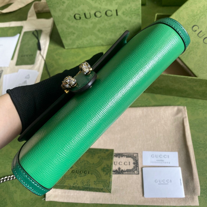 Gucci Dionysus Leather Mini Chain Bag Green 401231