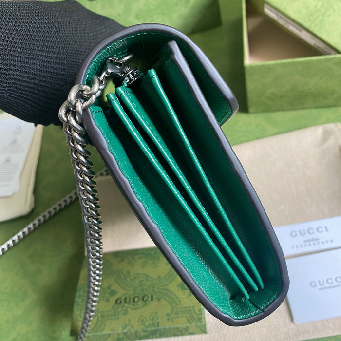 Gucci Dionysus Leather Mini Chain Bag Green 401231