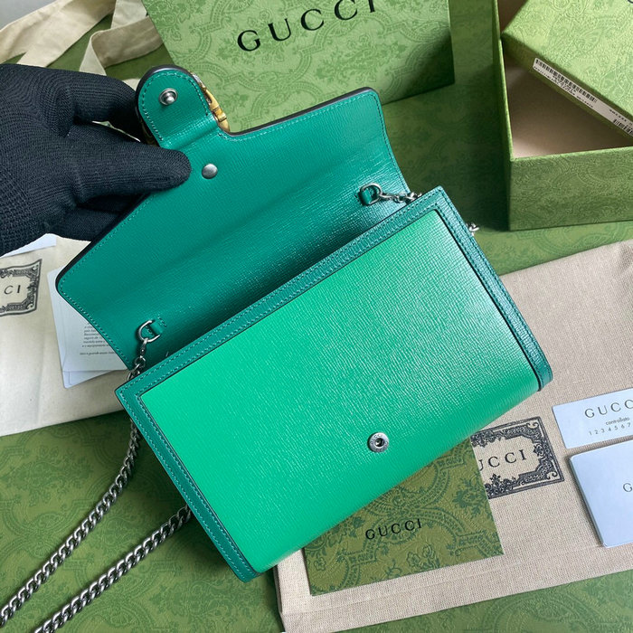 Gucci Dionysus Leather Mini Chain Bag Green 401231