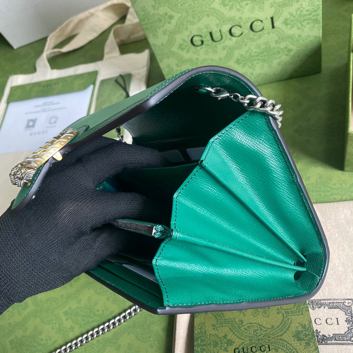 Gucci Dionysus Leather Mini Chain Bag Green 401231