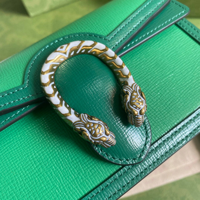 Gucci Dionysus Leather Mini Chain Bag Green 476432