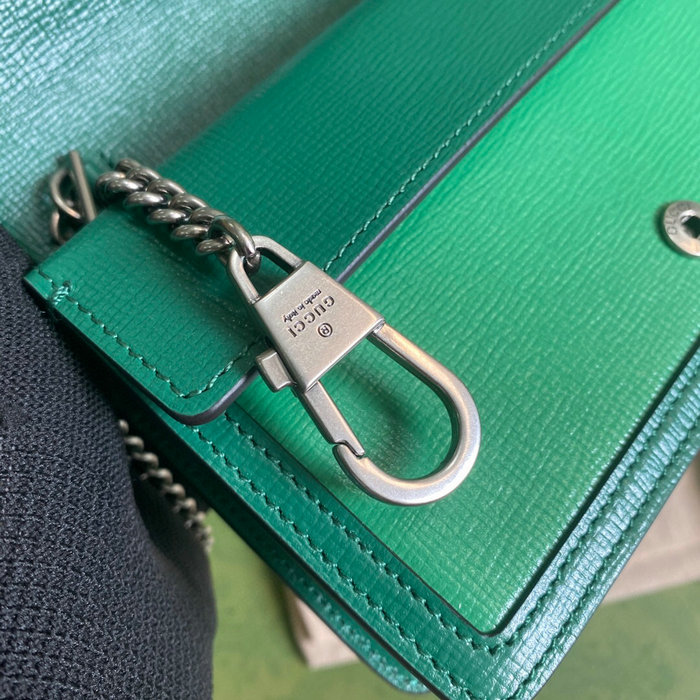 Gucci Dionysus Leather Mini Chain Bag Green 476432