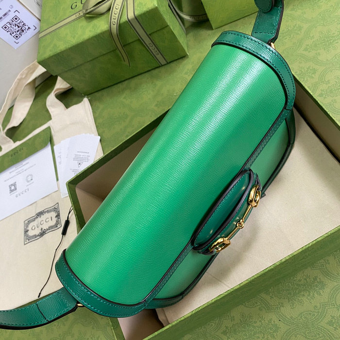 Gucci Horsebit 1955 Small Shoulder Bag Green 602204