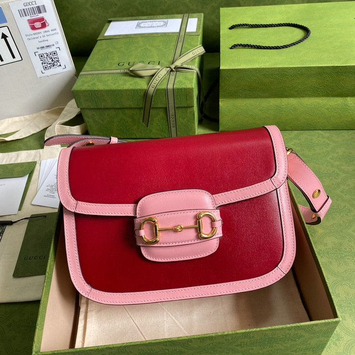 Gucci Horsebit 1955 Small Shoulder Bag Red 602204