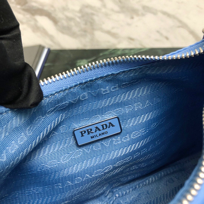 Prada Nylon Hobo Bag Blue 1BH204