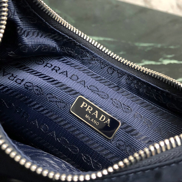 Prada Nylon Hobo Bag Dark Blue 1BH204